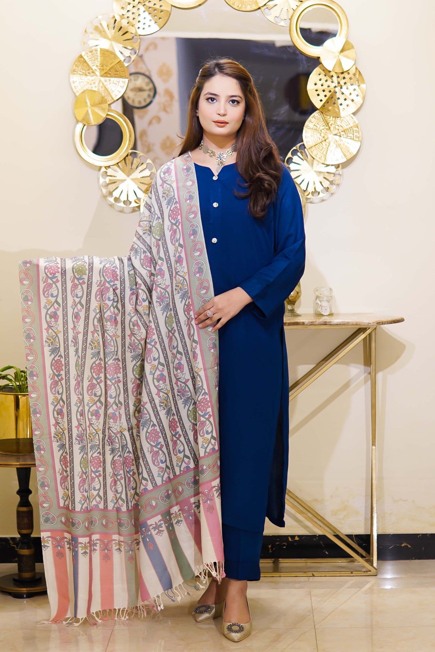 2 Piece Solid Karandi Suit Stitched - Menaalpret