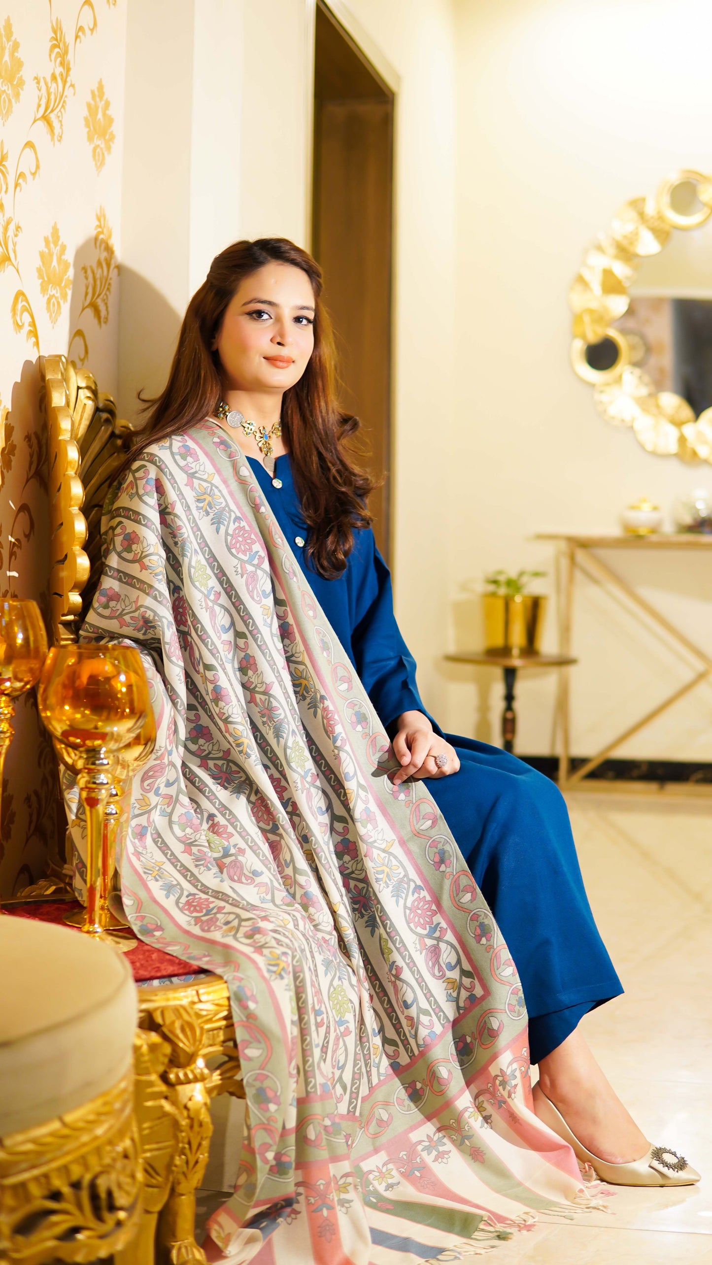 2 Piece Solid Karandi Suit Stitched - Menaalpret