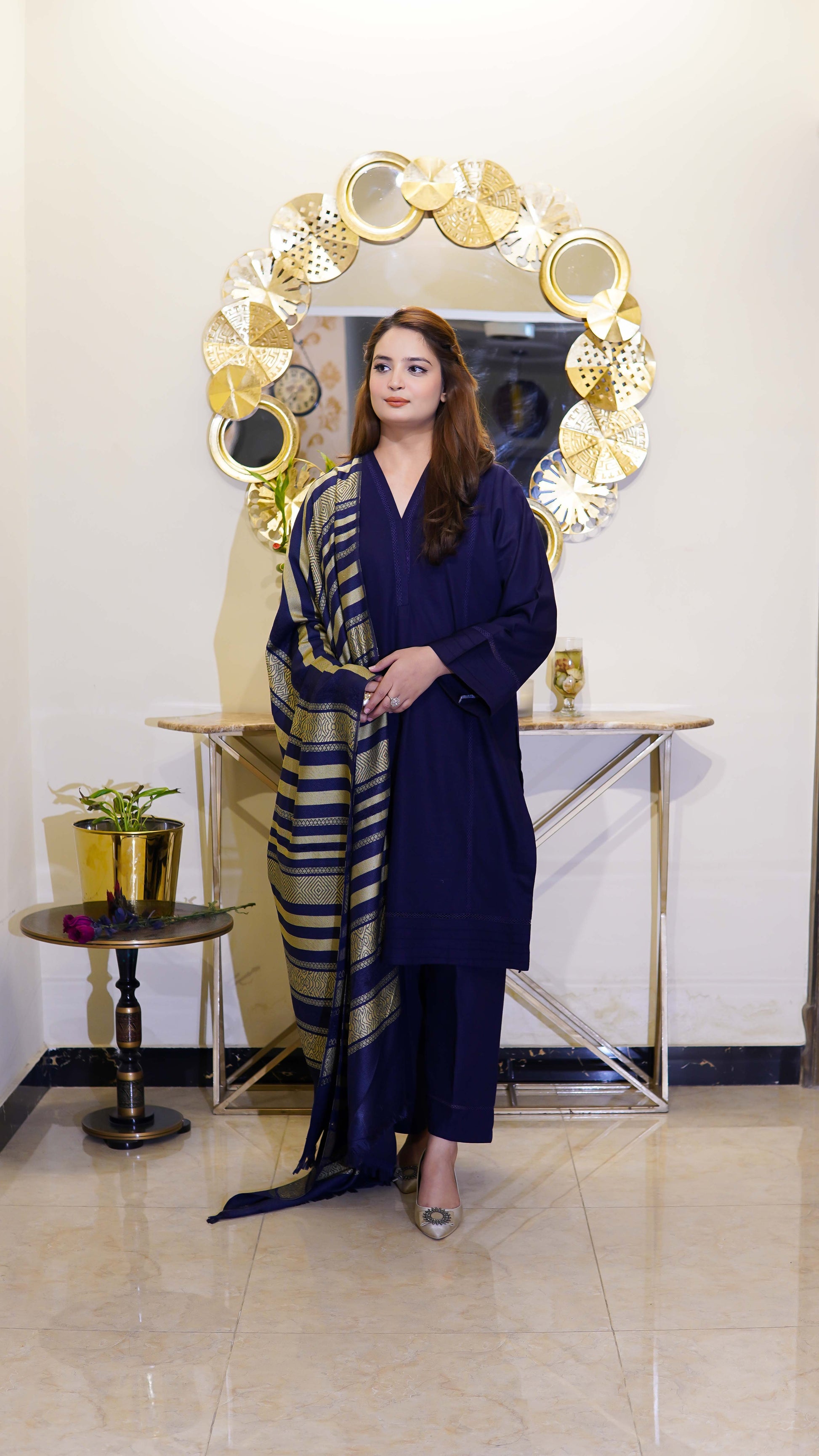 3-Piece Solid Khaddar Stitched Suit - Menaalpret
