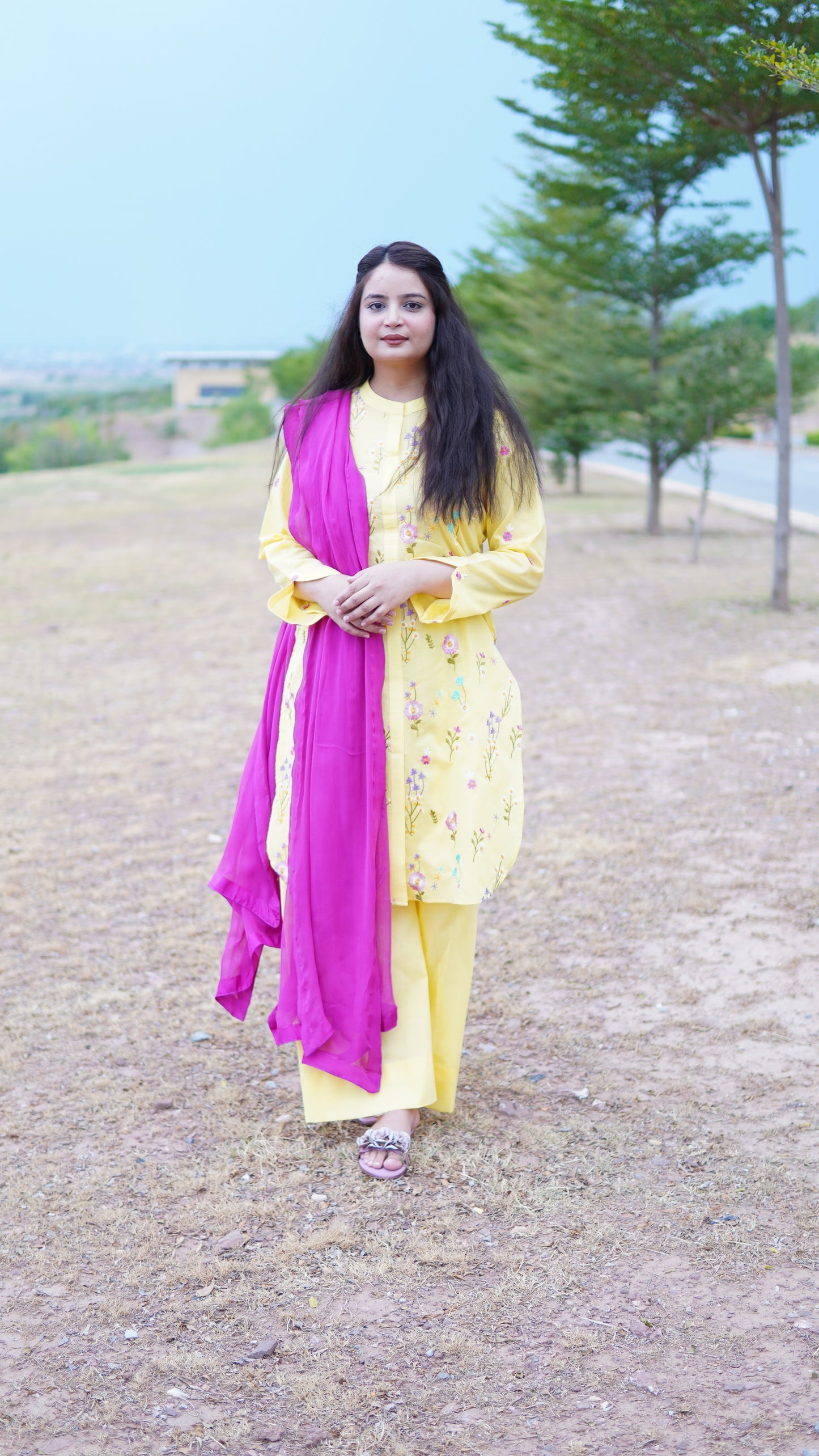 Two Piece Lawn Embroidred Coordset