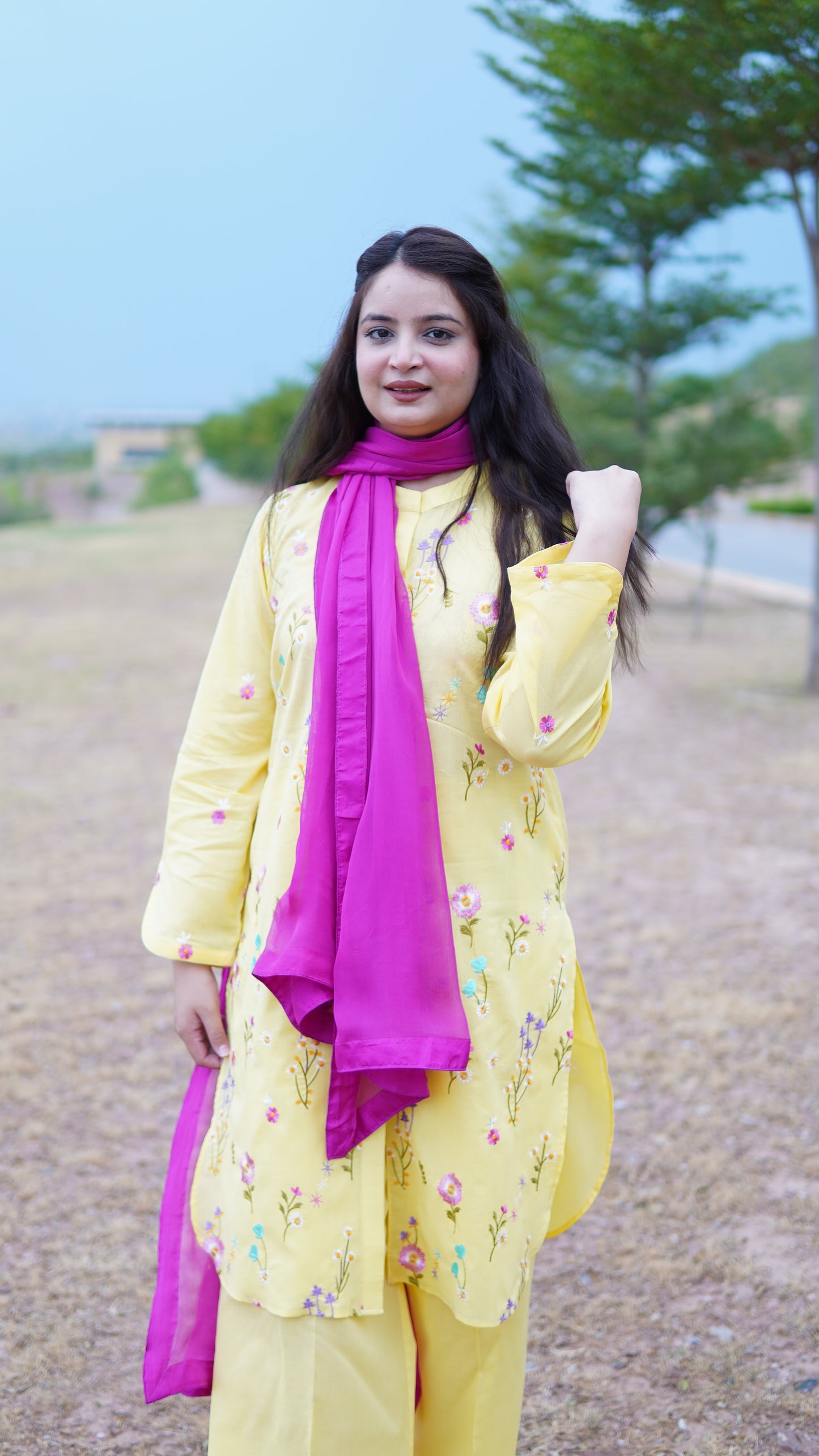 Two Piece Lawn Embroidred Coordset