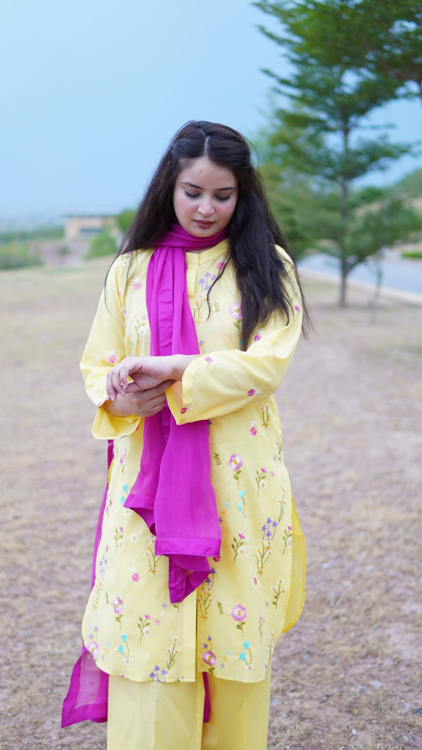 Two Piece Lawn Embroidred Coordset