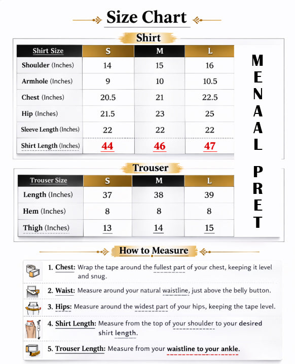 3 Piece Luxury Blue Embroidered Stitched Suit - Menaalpret